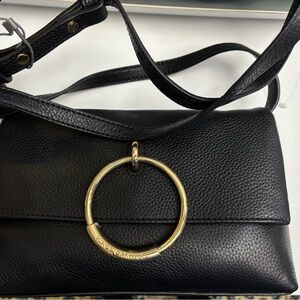 Vince Camuto Black Leather Crossbody Bag